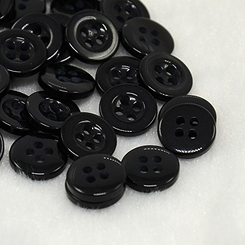 3 inch black buttons